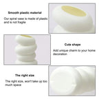 1 Vase en Plastique Blanc Spirale – Contenant Créatif de Style Nordique pour Fleurs, Décoration de Cuisine, Salon ou Chambre - Minimaloria