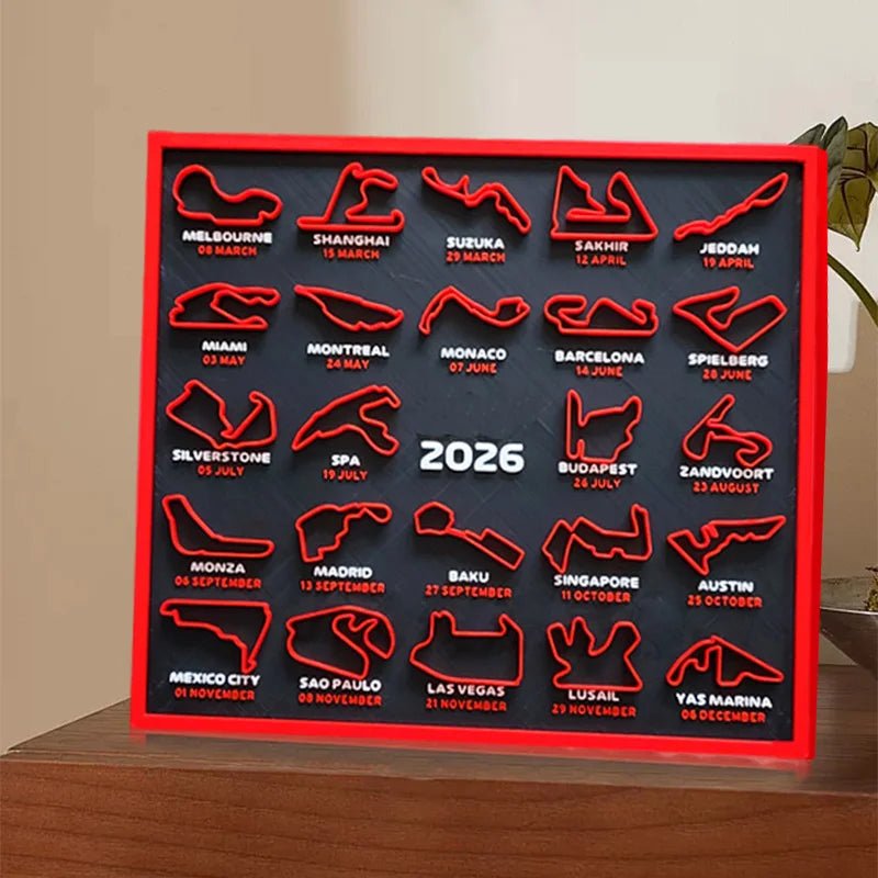 2026 F1 Racing Map Poster Art Painting Decoration Home Decor - Minimaloria