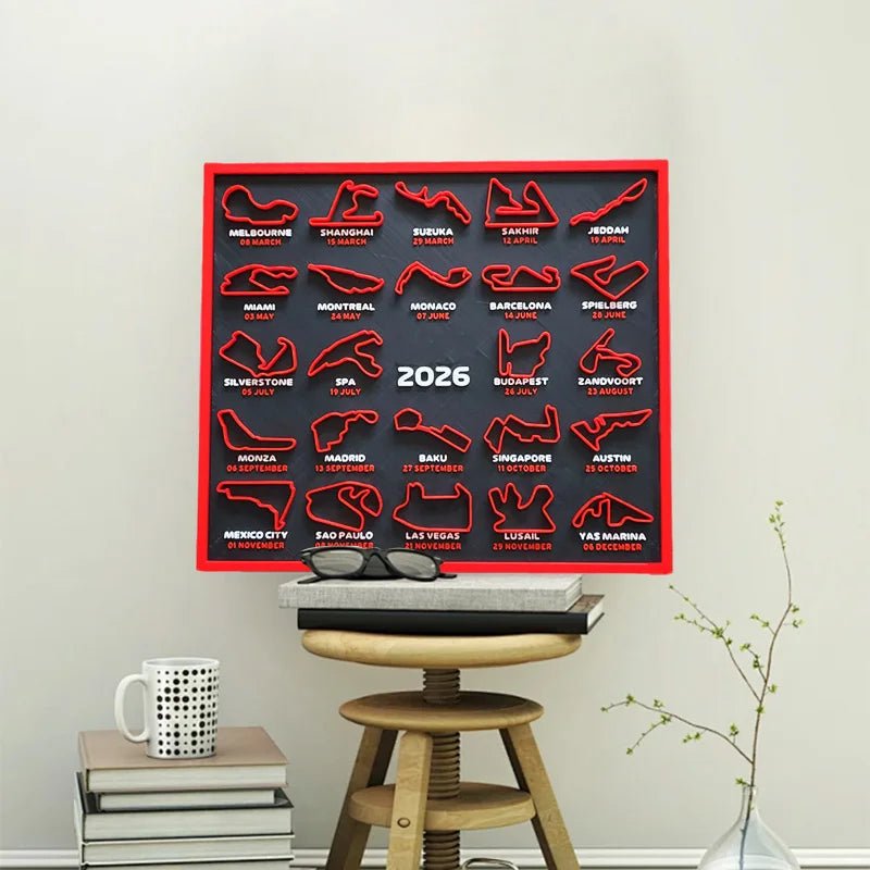 2026 F1 Racing Map Poster Art Painting Decoration Home Decor - Minimaloria