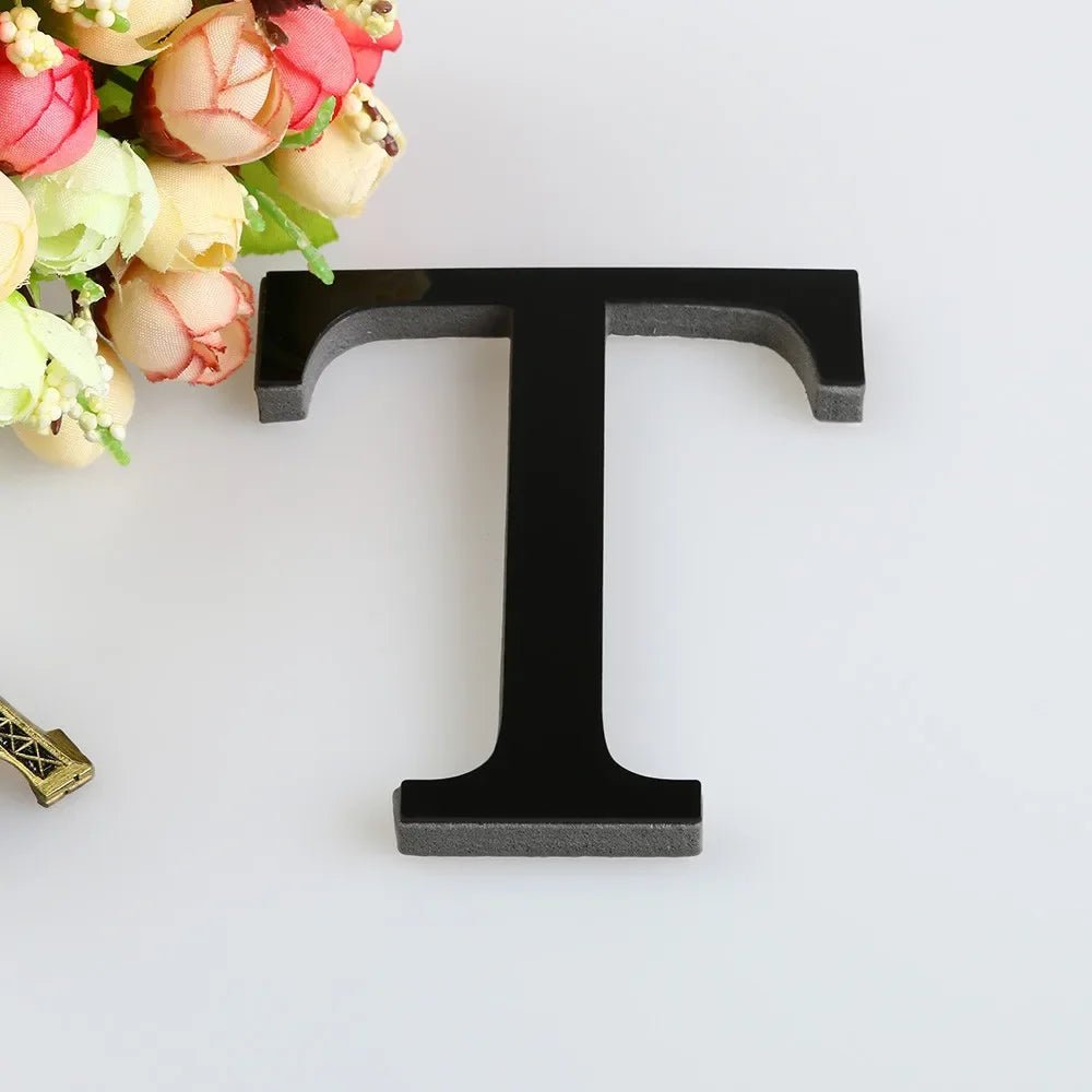 26 Lettres Autocollantes Murales DIY 3D en Acrylique Miroir – Décoration Murale pour Maison et Fêtes - Minimaloria