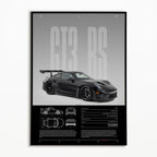 911 GT3 RS 718 Cayman GT4 RS Hyper Car Poster 992 Print Canvas painting Wall Art Decor Picture For Living Bed Room Home Decor - Minimaloria
