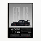 911 GT3 RS 718 Cayman GT4 RS Hyper Car Poster 992 Print Canvas painting Wall Art Decor Picture For Living Bed Room Home Decor - Minimaloria