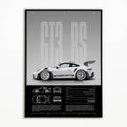 911 GT3 RS 718 Cayman GT4 RS Hyper Car Poster 992 Print Canvas painting Wall Art Decor Picture For Living Bed Room Home Decor - Minimaloria