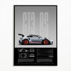 911 GT3 RS 718 Cayman GT4 RS Hyper Car Poster 992 Print Canvas painting Wall Art Decor Picture For Living Bed Room Home Decor - Minimaloria