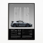 911 GT3 RS 718 Cayman GT4 RS Hyper Car Poster 992 Print Canvas painting Wall Art Decor Picture For Living Bed Room Home Decor - Minimaloria