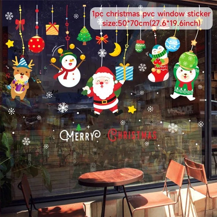 Autocollants de Fenêtre de Noël – Stickers Muraux pour Chambre d’Enfants, Décorations Merry Christmas pour la Maison, Décors Muraux Nouvel An - Minimaloria