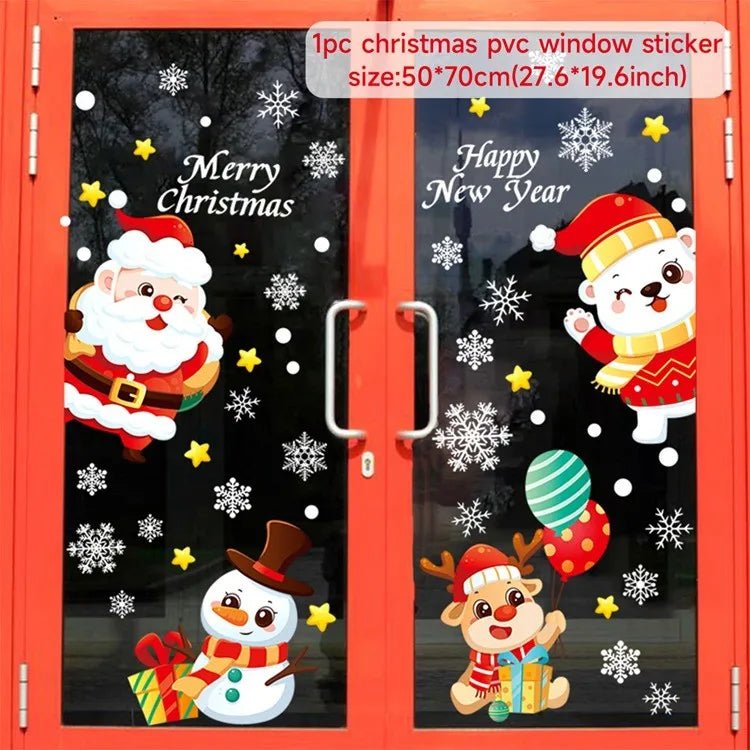 Autocollants de Fenêtre de Noël – Stickers Muraux pour Chambre d’Enfants, Décorations Merry Christmas pour la Maison, Décors Muraux Nouvel An - Minimaloria