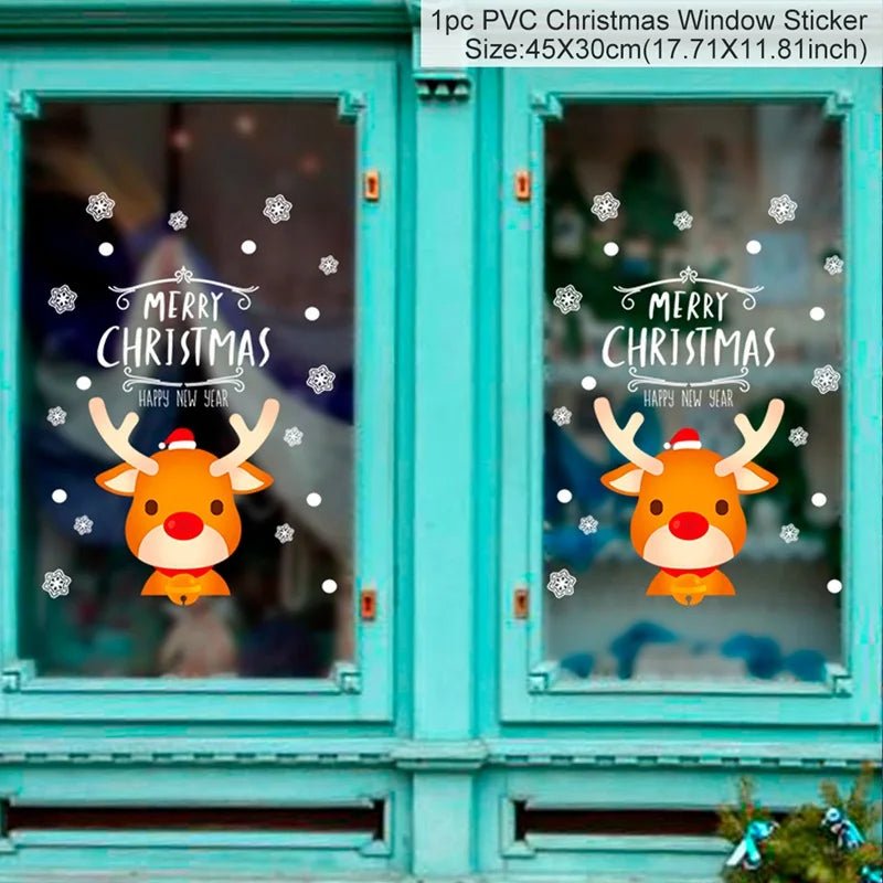 Autocollants de Fenêtre de Noël – Stickers Muraux pour Chambre d’Enfants, Décorations Merry Christmas pour la Maison, Décors Muraux Nouvel An - Minimaloria