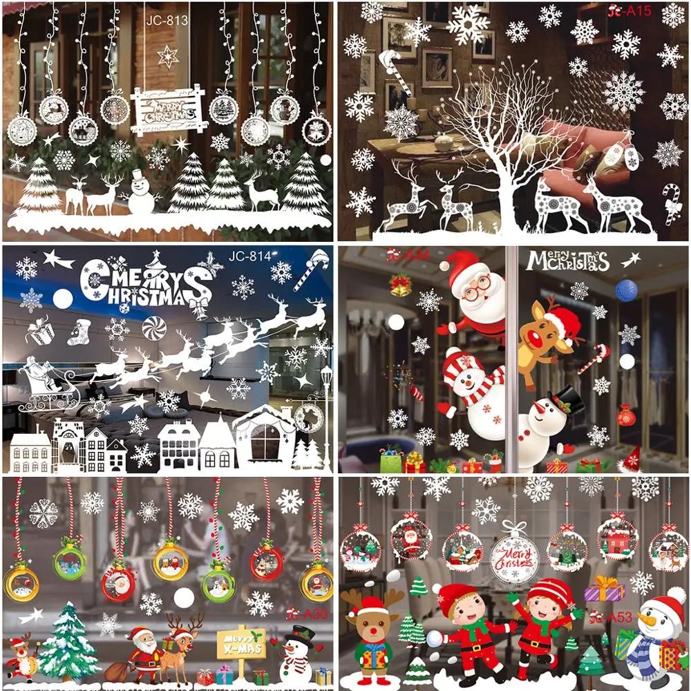 Autocollants de Fenêtre de Noël – Stickers Muraux pour Chambre d’Enfants, Décorations Merry Christmas pour la Maison, Décors Muraux Nouvel An - Minimaloria