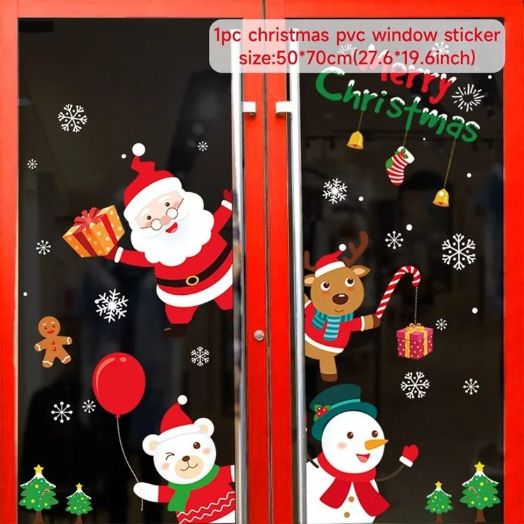 Autocollants de Fenêtre de Noël – Stickers Muraux pour Chambre d’Enfants, Décorations Merry Christmas pour la Maison, Décors Muraux Nouvel An - Minimaloria