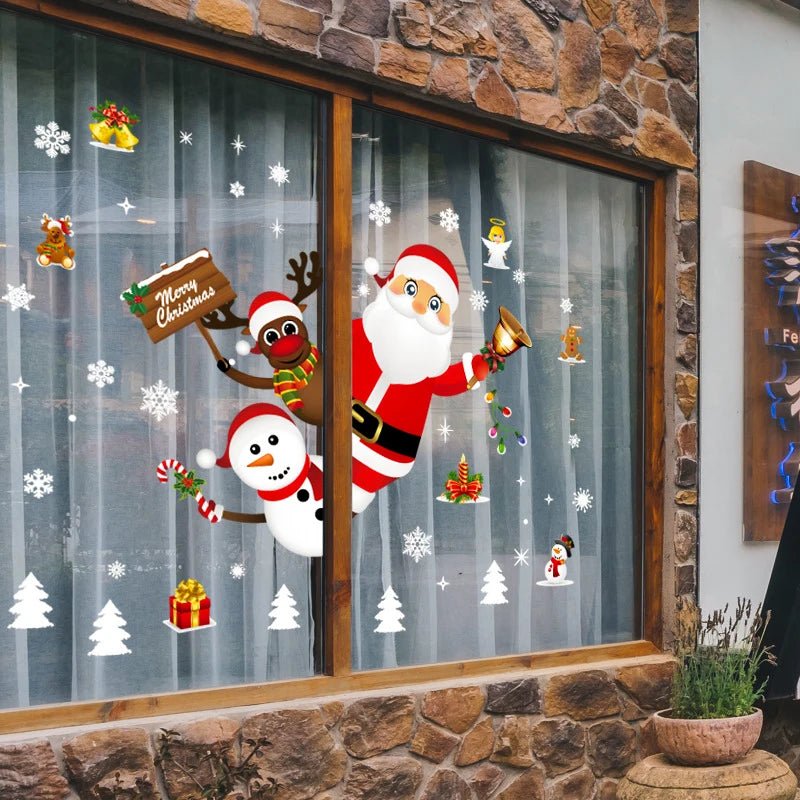 Autocollants de Fenêtre de Noël – Stickers Muraux pour Chambre d’Enfants, Décorations Merry Christmas pour la Maison, Décors Muraux Nouvel An - Minimaloria