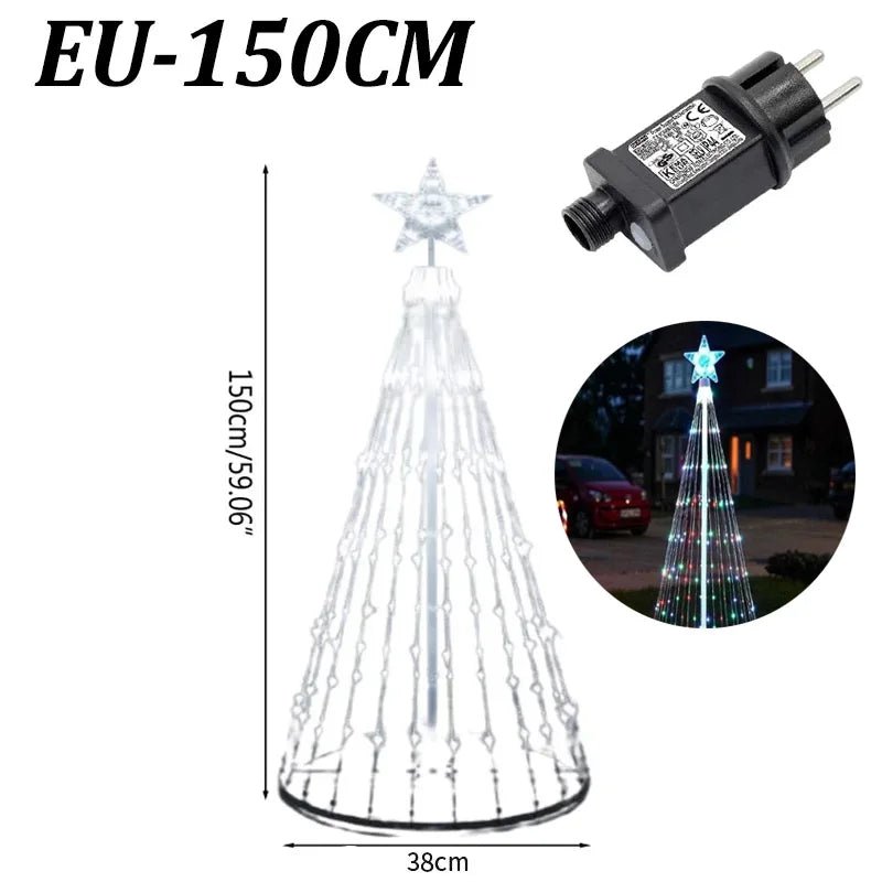 Contrôle des Lumières de Noël – NOUVELLE Guirlande LED pour Sapin de Noël, Décoration Intérieure et Extérieure, Anneau en Métal avec Lumières LED Décoratives - Minimaloria