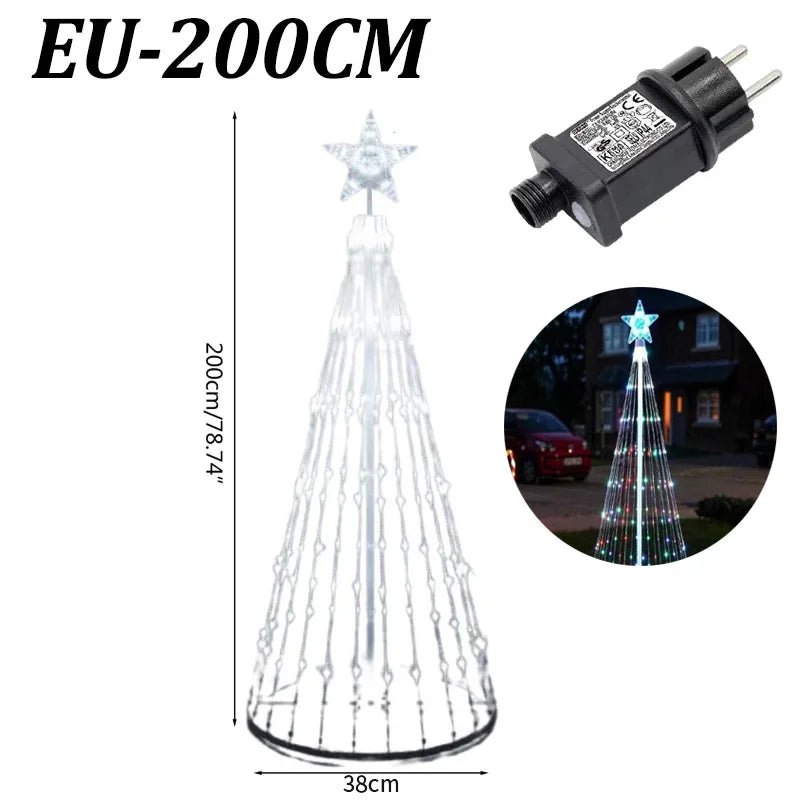 Contrôle des Lumières de Noël – NOUVELLE Guirlande LED pour Sapin de Noël, Décoration Intérieure et Extérieure, Anneau en Métal avec Lumières LED Décoratives - Minimaloria