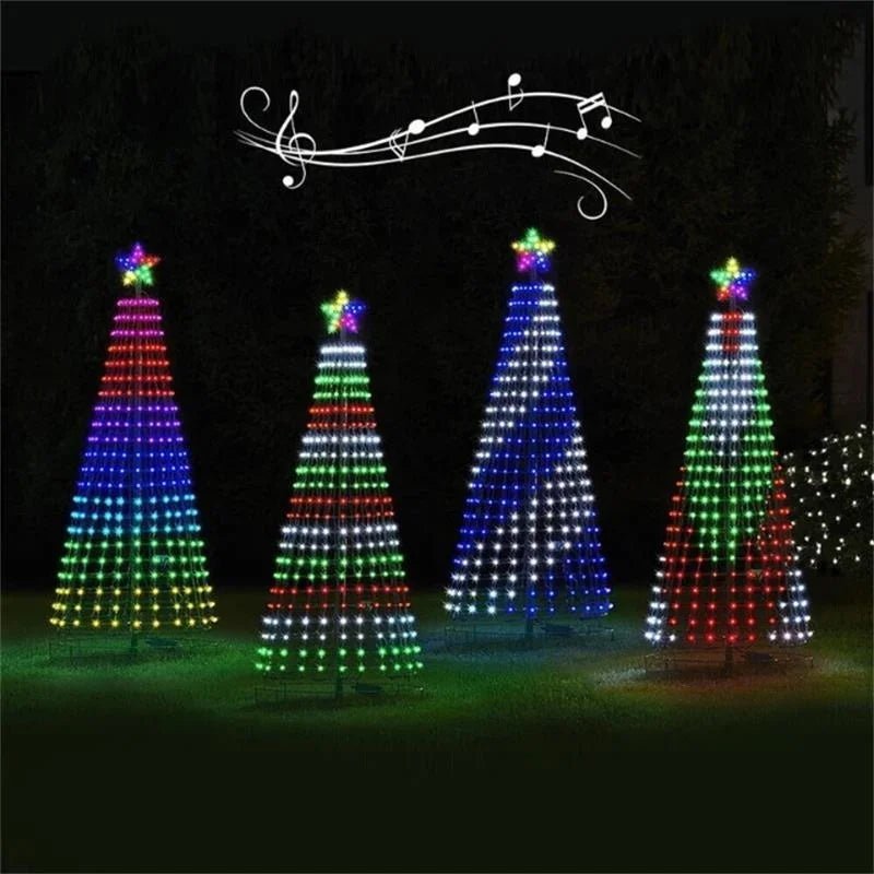 Contrôle des Lumières de Noël – NOUVELLE Guirlande LED pour Sapin de Noël, Décoration Intérieure et Extérieure, Anneau en Métal avec Lumières LED Décoratives - Minimaloria