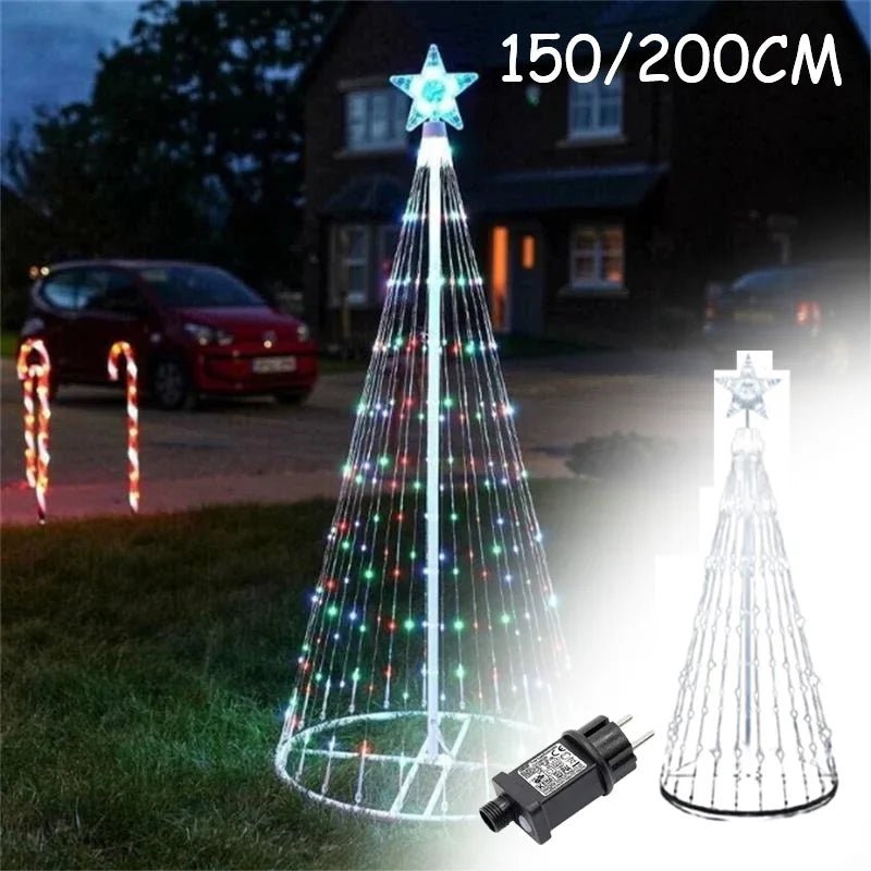 Contrôle des Lumières de Noël – NOUVELLE Guirlande LED pour Sapin de Noël, Décoration Intérieure et Extérieure, Anneau en Métal avec Lumières LED Décoratives - Minimaloria