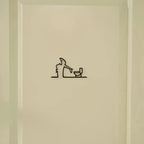 Décoration Murale Moderne en Métal 2D – Cadre Noir - Minimaloria