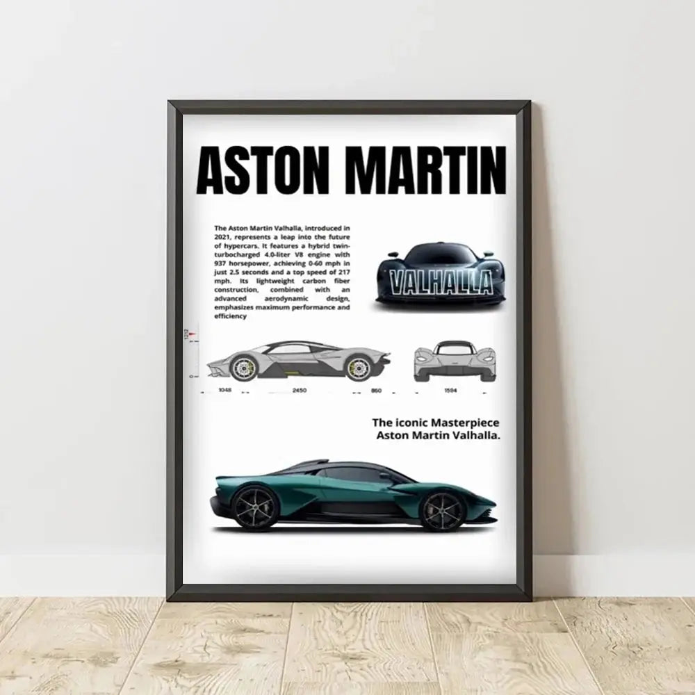 Ensemble Complet de Posters de Voitures Célèbres – 911, DB11, F40 – Impression sur Toile pour Décoration Murale Moderne de Salon ou Chambre – Cadeau Sans Cadre - Minimaloria