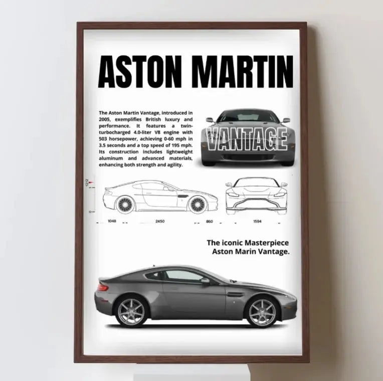 Ensemble Complet de Posters de Voitures Célèbres – 911, DB11, F40 – Impression sur Toile pour Décoration Murale Moderne de Salon ou Chambre – Cadeau Sans Cadre - Minimaloria