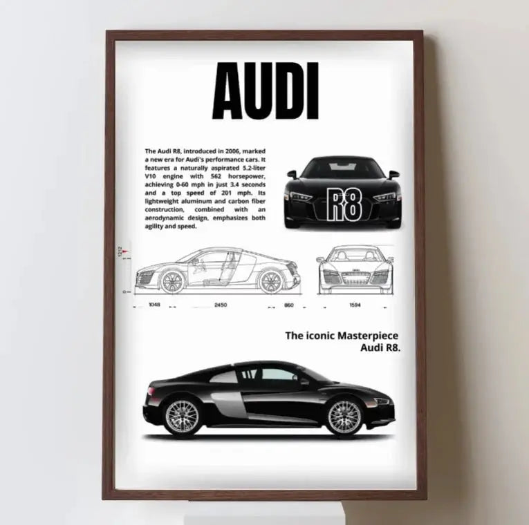 Ensemble Complet de Posters de Voitures Célèbres – 911, DB11, F40 – Impression sur Toile pour Décoration Murale Moderne de Salon ou Chambre – Cadeau Sans Cadre - Minimaloria