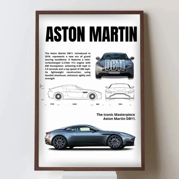 Ensemble Complet de Posters de Voitures Célèbres – 911, DB11, F40 – Impression sur Toile pour Décoration Murale Moderne de Salon ou Chambre – Cadeau Sans Cadre - Minimaloria