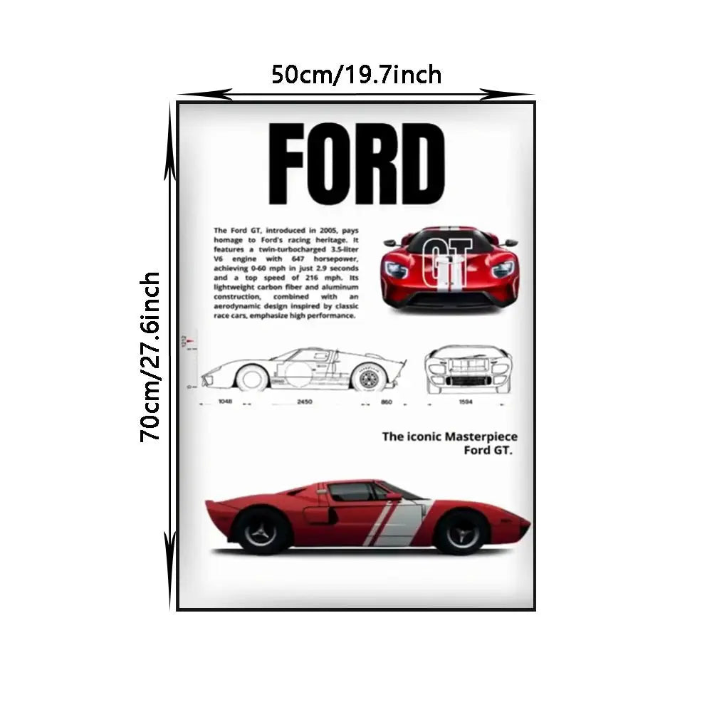 Ensemble Complet de Posters de Voitures Célèbres – 911, DB11, F40 – Impression sur Toile pour Décoration Murale Moderne de Salon ou Chambre – Cadeau Sans Cadre - Minimaloria