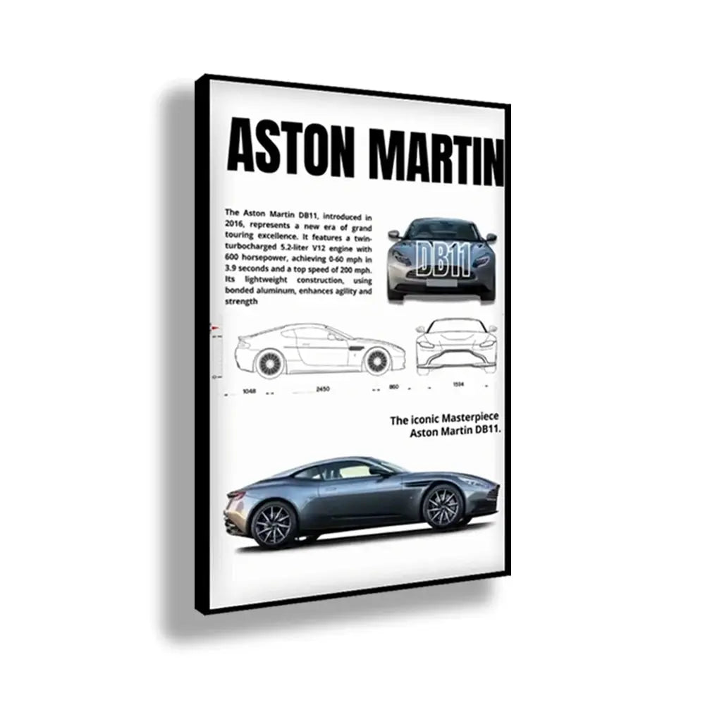 Ensemble Complet de Posters de Voitures Célèbres – 911, DB11, F40 – Impression sur Toile pour Décoration Murale Moderne de Salon ou Chambre – Cadeau Sans Cadre - Minimaloria