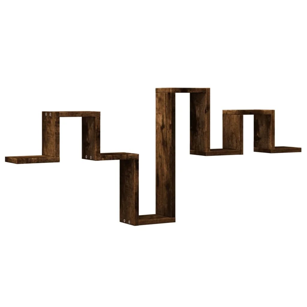 Étagère murale blanche 104,5 x 10 x 43 cm en bois manufacturé – Étagère verticale décorative à suspendre pour salon et maison - Minimaloria