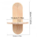 Étagère Murale en Bois – 1 Pièce, Style Bohème, Support Décoratif Moderne pour Salon ou Salle de Bain, Présentoir et Décoration Murale - Minimaloria