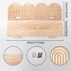 Étagères Murales Archées en Bois Bohème – Design Arc - en - Ciel en Bois Naturel, Étagères Flottantes Rustiques, Racks de Rangement Décoratif pour la Décoration Murale de la Maison - Minimaloria