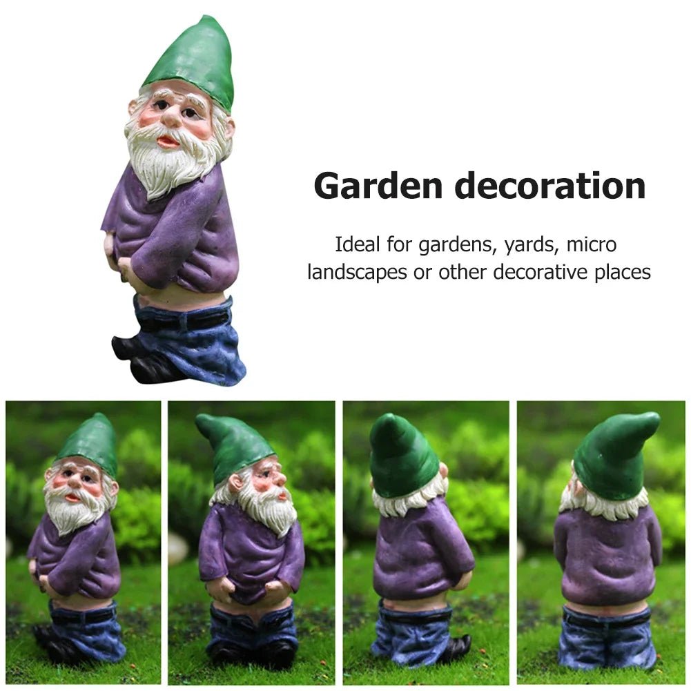 Nain Ivre de Jardin Féerique – Mini Ornement pour Jardinière, Pot de Fleurs, Décorations Miniatures, Statue de Nain avec Feu de Camp - Minimaloria