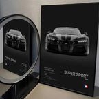 Poster Supercar B - Bugatti – Décoration HD Étanche pour Salon, Bar et Intérieur - Minimaloria