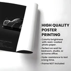 Poster Supercar de Luxe P - Pagani Noir – Stickers Étanches pour Décoration Murale de Salon, Bar ou Chambre - Minimaloria