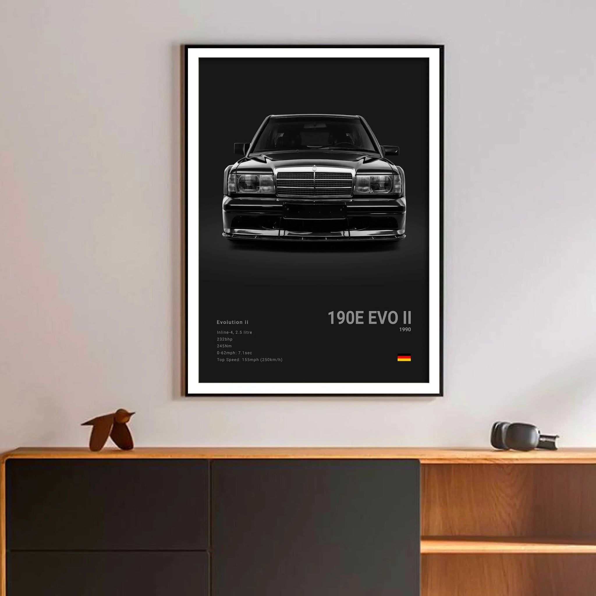 Poster Voiture de Luxe Allemande Noir et Blanc – G63, SL, GTR, Sedan – Décoration Murale Garage et Chambre - Minimaloria