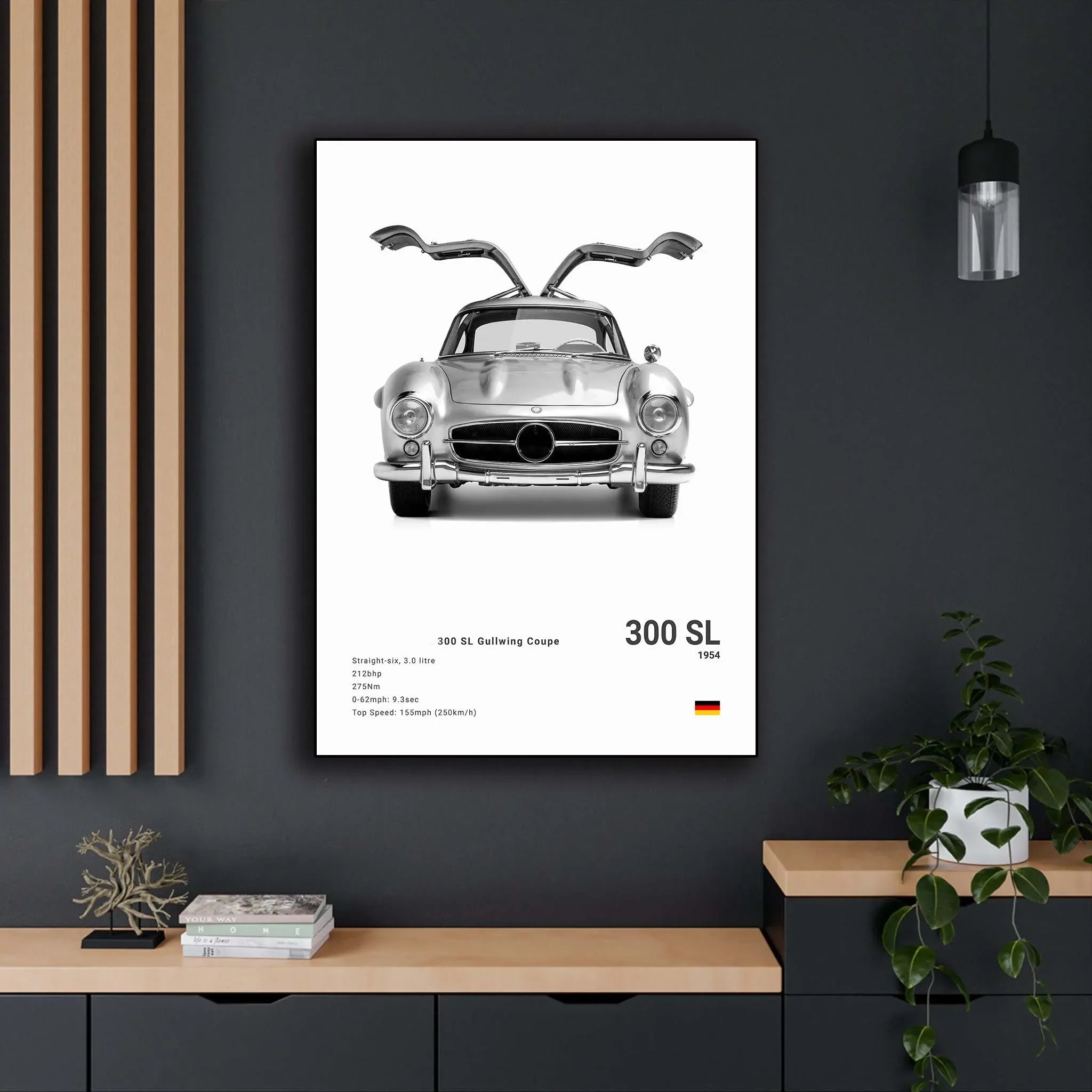 Poster Voiture de Luxe Allemande Noir et Blanc – G63, SL, GTR, Sedan – Décoration Murale Garage et Chambre - Minimaloria
