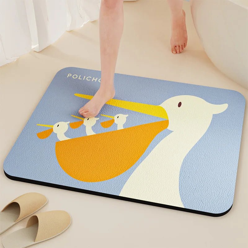 Tapis de Bain en Diatomite – Tapis de Salle de Bain Absorbant et Antidérapant, Séchage Rapide, Tapis de Douche, Tapis de Sol pour Toilettes, Tapis d’Entrée Lavablee - Minimaloria