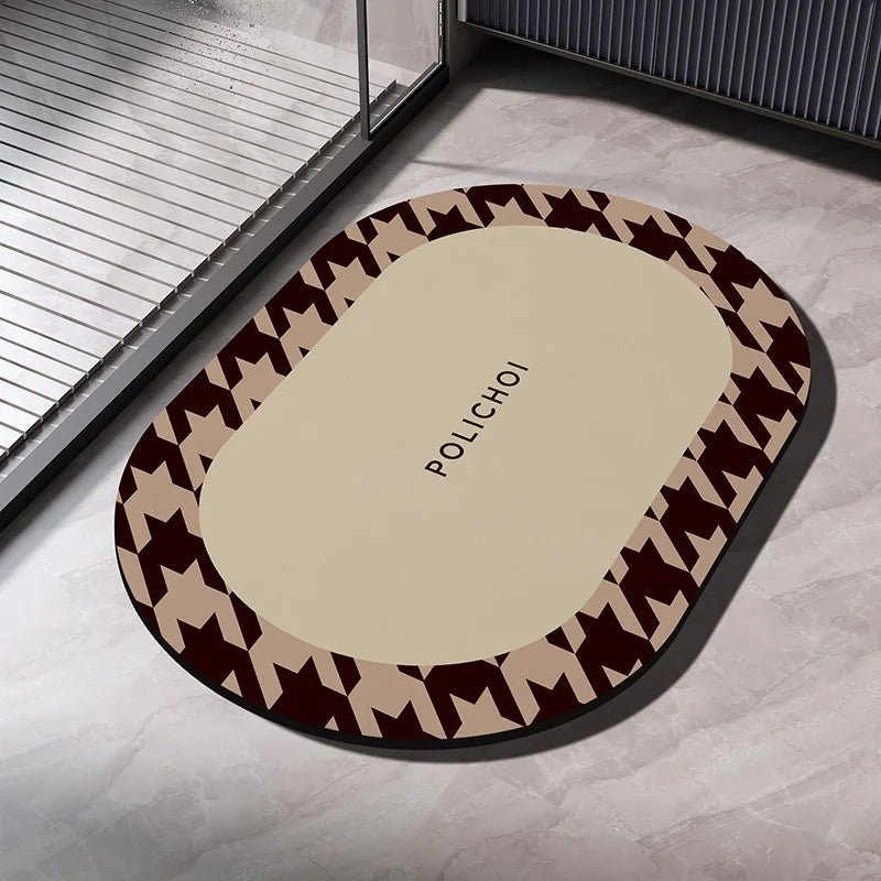 Tapis de Bain en Diatomite – Tapis de Salle de Bain Absorbant et Antidérapant, Séchage Rapide, Tapis de Douche, Tapis de Sol pour Toilettes, Tapis d’Entrée Lavablee - Minimaloria