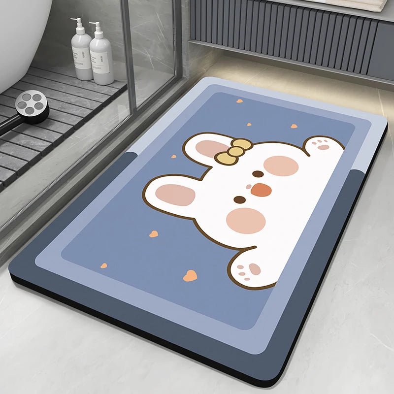 Tapis de Bain en Diatomite – Tapis de Salle de Bain Absorbant et Antidérapant, Séchage Rapide, Tapis de Douche, Tapis de Sol pour Toilettes, Tapis d’Entrée Lavablee - Minimaloria