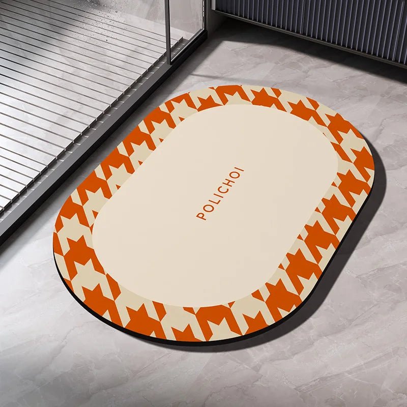 Tapis de Bain en Diatomite – Tapis de Salle de Bain Absorbant et Antidérapant, Séchage Rapide, Tapis de Douche, Tapis de Sol pour Toilettes, Tapis d’Entrée Lavablee - Minimaloria