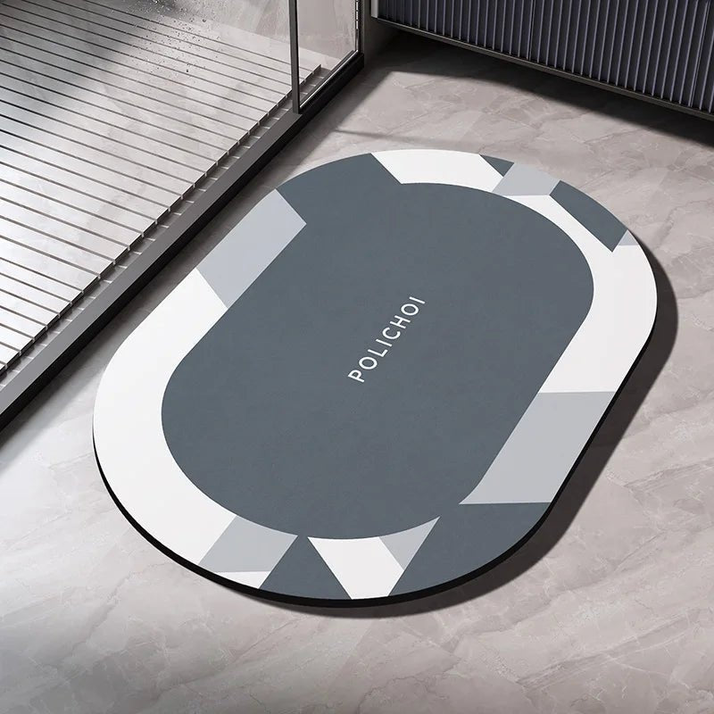 Tapis de Bain en Diatomite – Tapis de Salle de Bain Absorbant et Antidérapant, Séchage Rapide, Tapis de Douche, Tapis de Sol pour Toilettes, Tapis d’Entrée Lavablee - Minimaloria