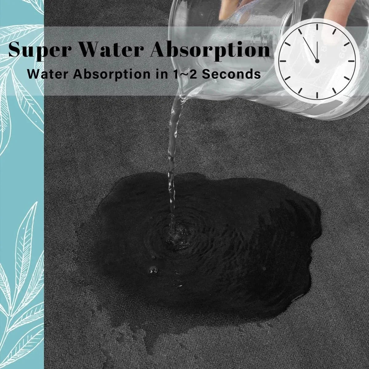 Tapis de Sol Absorbant – Tapis de Bain Antidérapant en Velours Corail, Tapis de Porte, Tapis de Salle de Bain, Décoration pour la Maison - Minimaloria