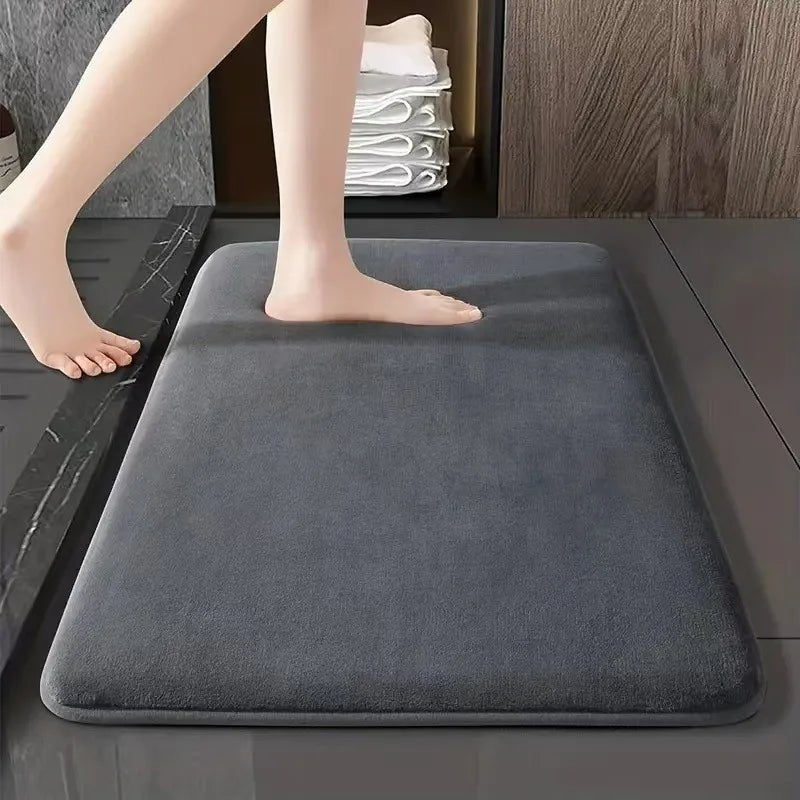 Tapis de Sol Absorbant – Tapis de Bain Antidérapant en Velours Corail, Tapis de Porte, Tapis de Salle de Bain, Décoration pour la Maison - Minimaloria