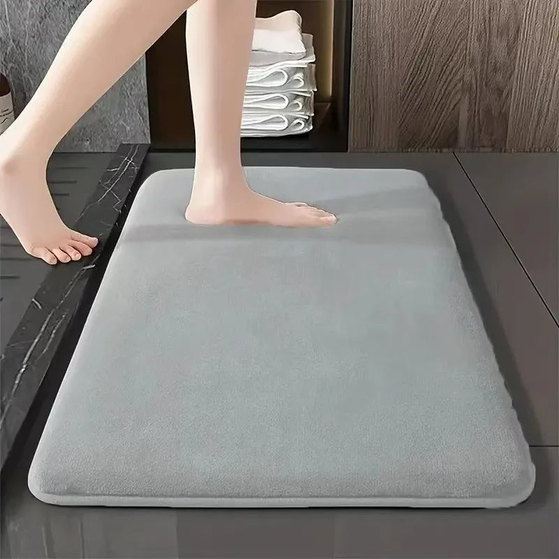 Tapis de Sol Absorbant – Tapis de Bain Antidérapant en Velours Corail, Tapis de Porte, Tapis de Salle de Bain, Décoration pour la Maison - Minimaloria