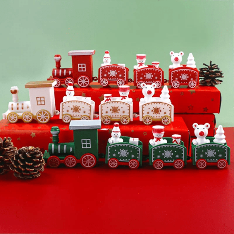 Train de Noël en Plastique – Décorations Merry Christmas Ornement pour Sapin - Minimaloria